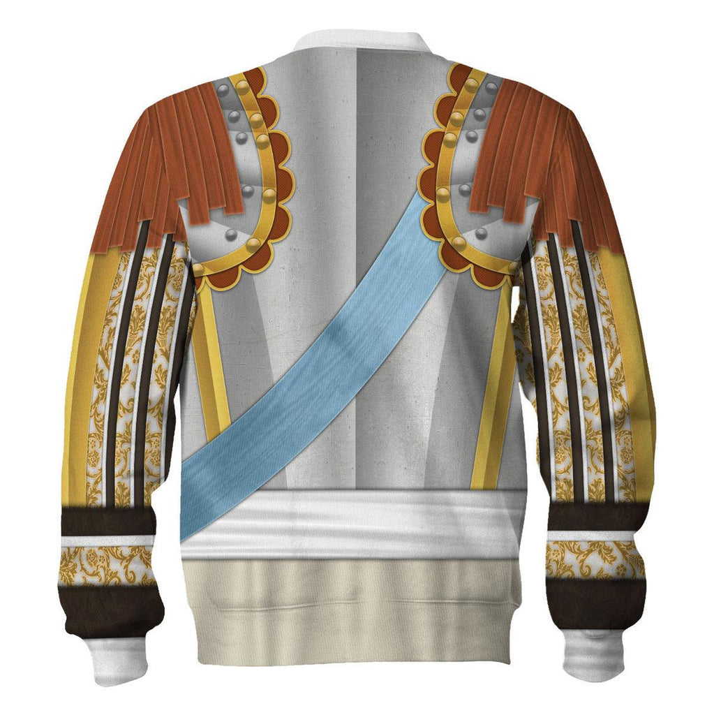 Oodiegang Louis XIV of France Armour Costume All Over Print Hoodie Sweatshirt T-Shirt Tracksuit - Oodiegang.com