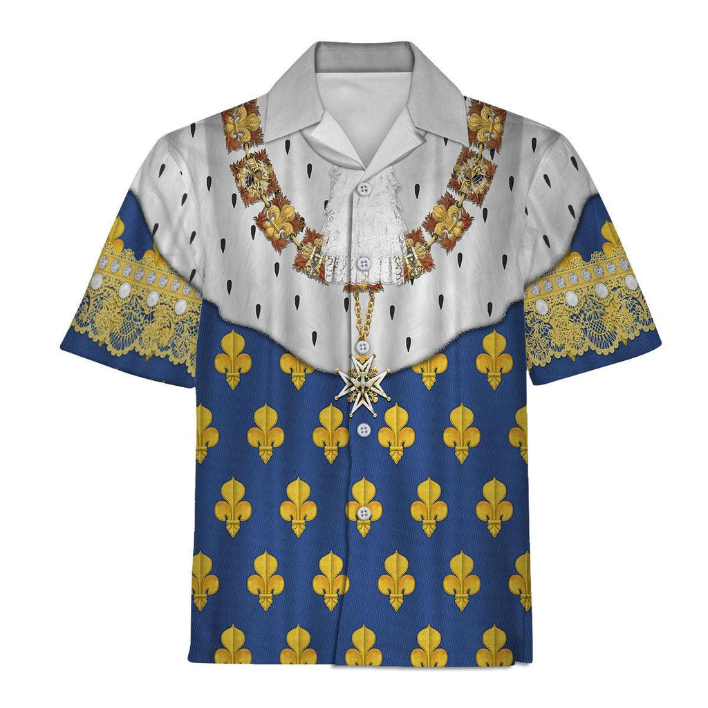 Oodiegang Louis XIV of France in Coronation Robes Costume All Over Print Hoodie Sweatshirt T-Shirt Tracksuit - Oodiegang.com