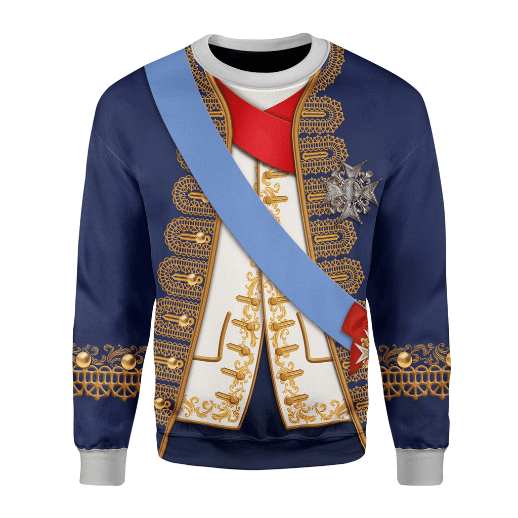 OodieGang Louis XV of France Costume Hoodie Sweatshirt T-Shirt Tracksuit - OodieGang.com