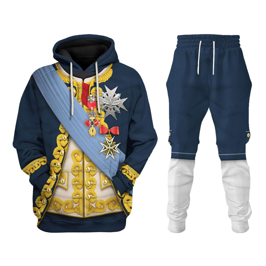 Oodiegang Louis XV of France In 1763 Uniform All Over Print Hoodie Sweatshirt T-Shirt Tracksuit - Oodiegang.com