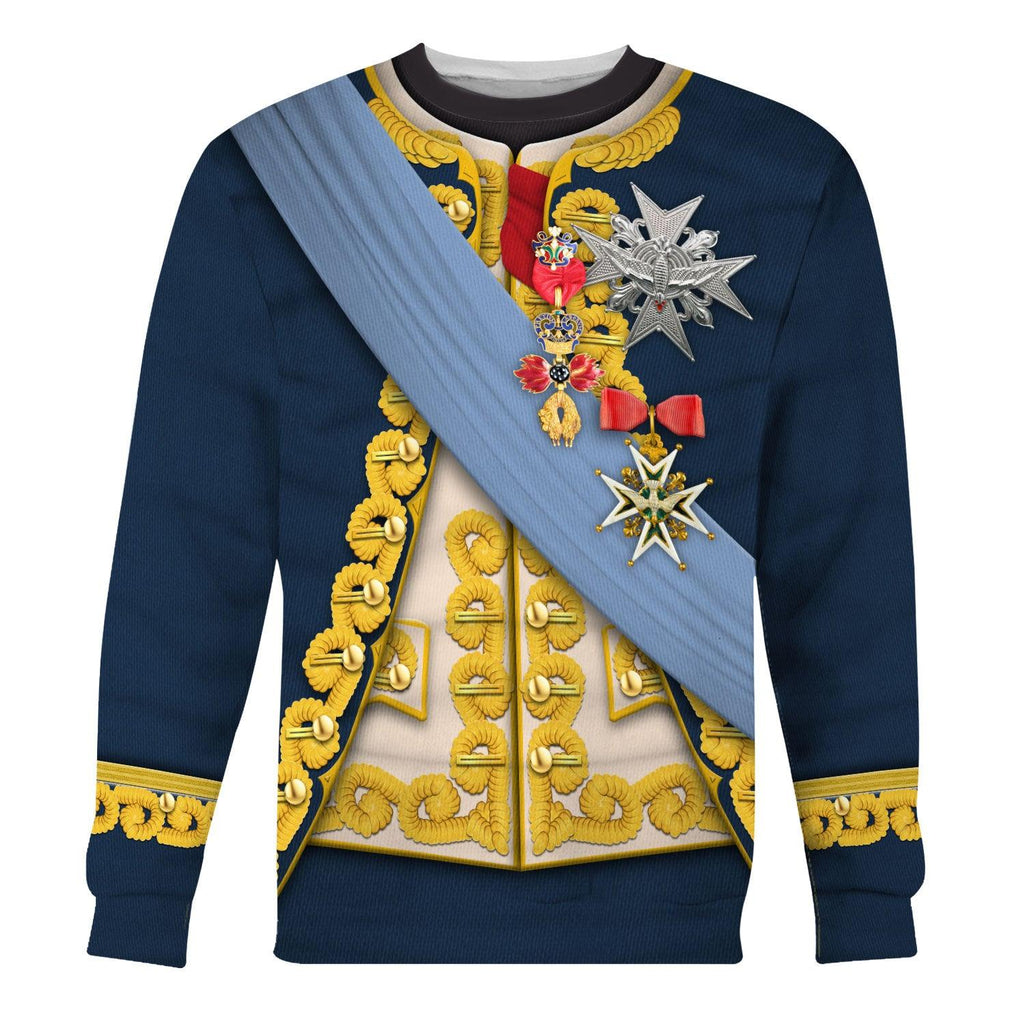 Oodiegang Louis XV of France In 1763 Uniform All Over Print Hoodie Sweatshirt T-Shirt Tracksuit - Oodiegang.com