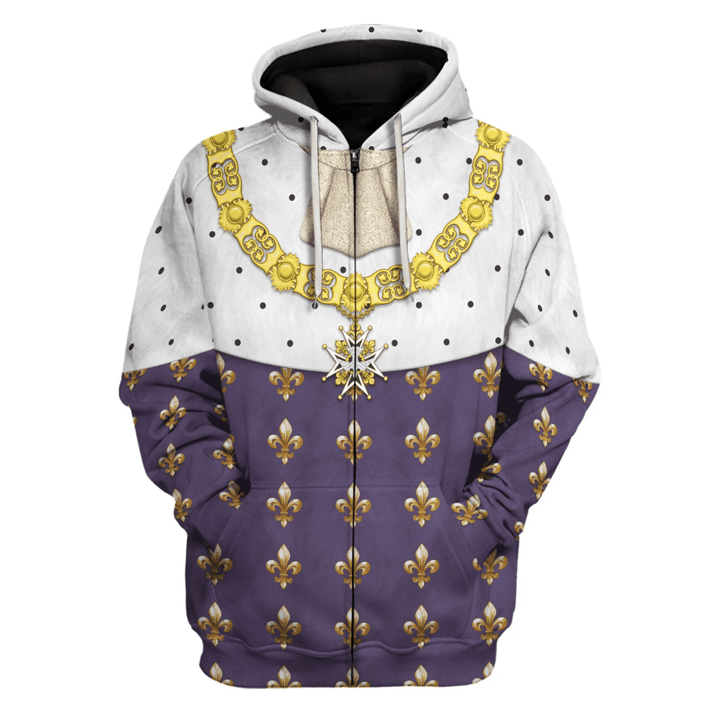 OodieGang Louis XVI King Of France Costume Hoodie Sweatshirt T-Shirt Tracksuit - OodieGang.com