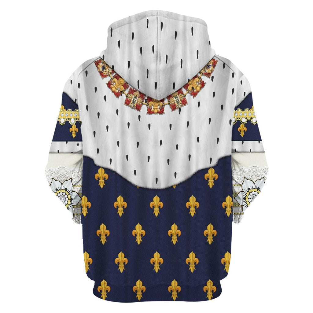 Oodiegang Louis XVIII of France in Coronation Robes Costume All Over Print Hoodie Sweatshirt T-Shirt Tracksuit - Oodiegang.com