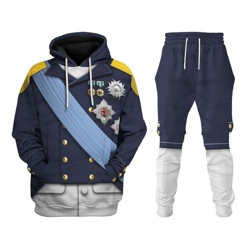 Oodiegang Louis XVIII of France Uniform All Over Print Hoodie Sweatshirt T-Shirt Tracksuit - Oodiegang.com