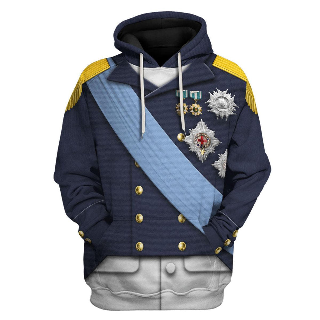 Oodiegang Louis XVIII of France Uniform All Over Print Hoodie Sweatshirt T-Shirt Tracksuit - Oodiegang.com