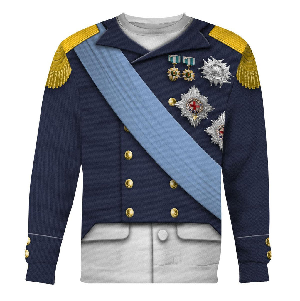 Oodiegang Louis XVIII of France Uniform All Over Print Hoodie Sweatshirt T-Shirt Tracksuit - Oodiegang.com