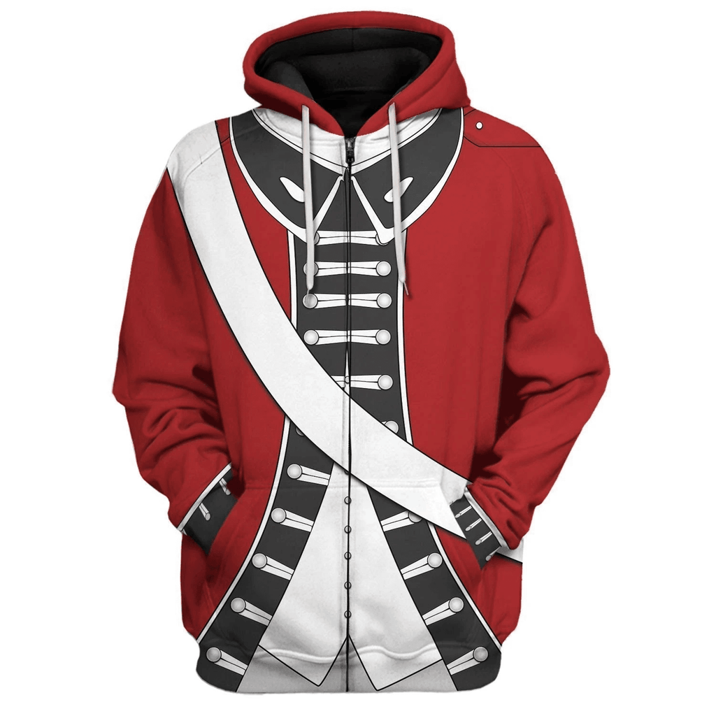 OodieGang Loyalist Redcoat American Revolutionary War Costume Hoodie Sweatshirt T-Shirt Tracksuit - OodieGang.com