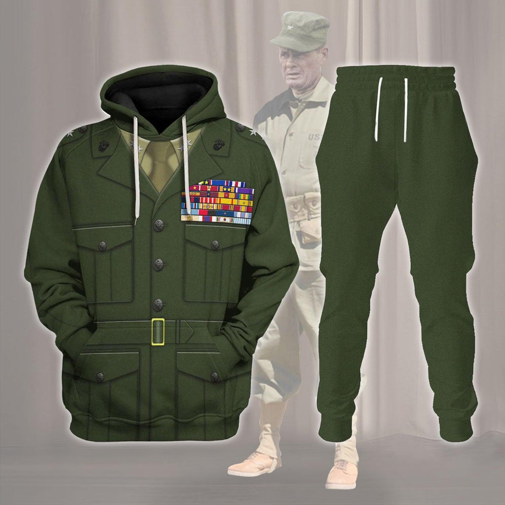 OodieGang Lt. General Lewis B. Chesty Puller Costume Hoodie Sweatshirt T-Shirt Tracksuit - OodieGang.com