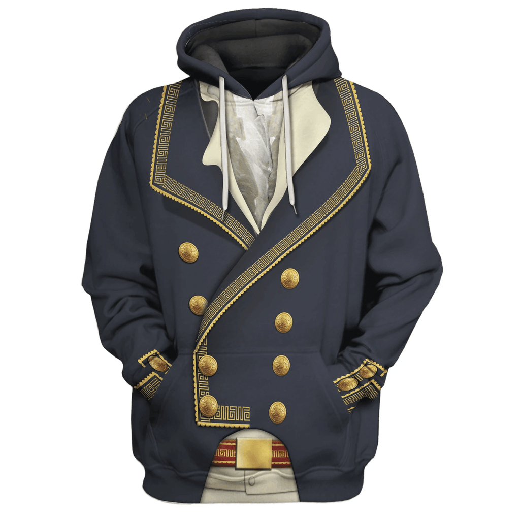 OodieGang Marquis de Lafayette American Revolutionary War Costume Hoodie Sweatshirt T-Shirt Tracksuit - OodieGang.com