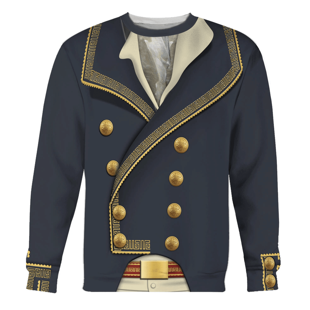 OodieGang Marquis de Lafayette American Revolutionary War Costume Hoodie Sweatshirt T-Shirt Tracksuit - OodieGang.com