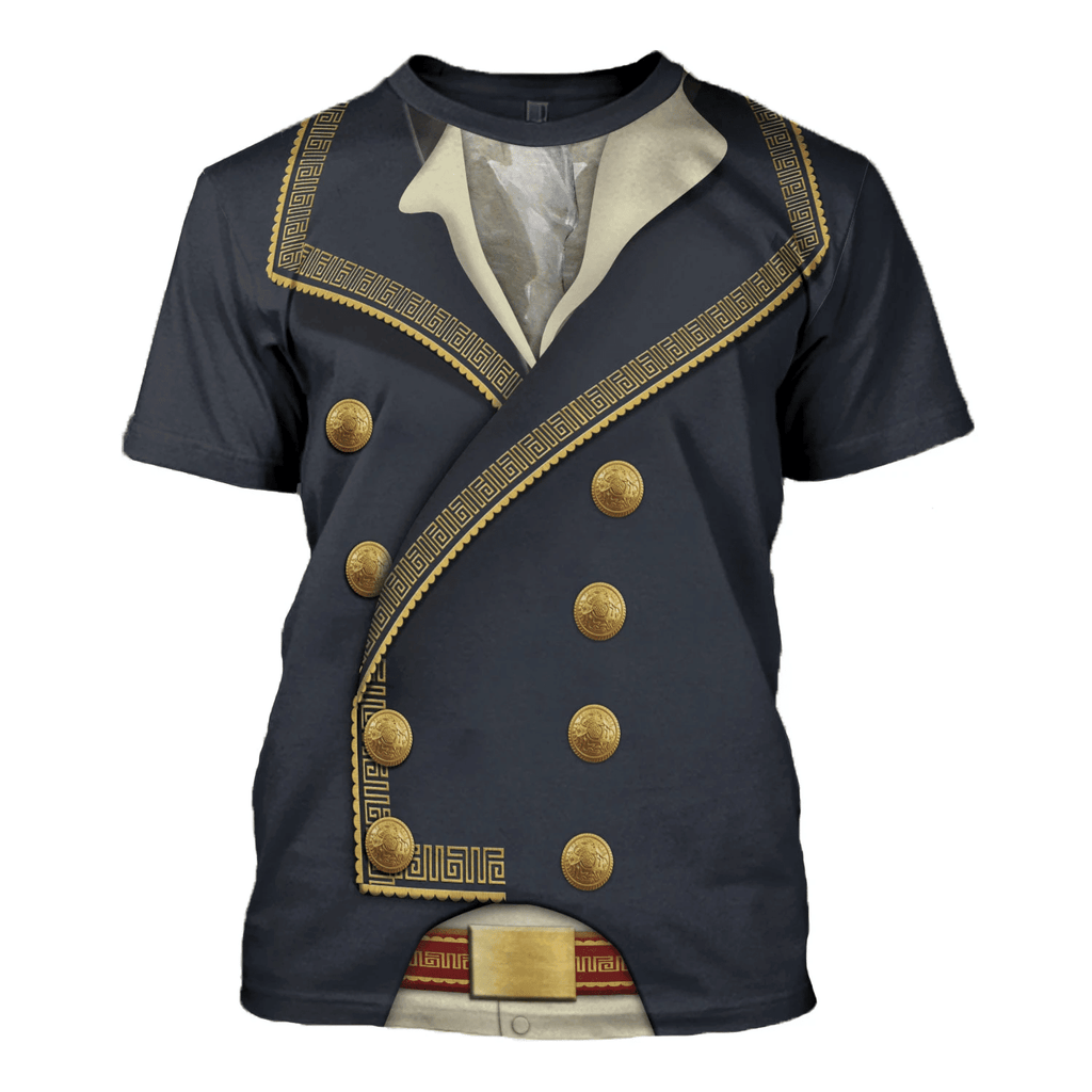 OodieGang Marquis de Lafayette American Revolutionary War Costume Hoodie Sweatshirt T-Shirt Tracksuit - OodieGang.com