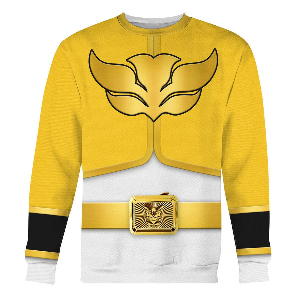 OodieGang Megaforce Yellow Ranger Hoodies Sweatshirt T-shirt Hawaiian Sweatpants - OodieGang.com