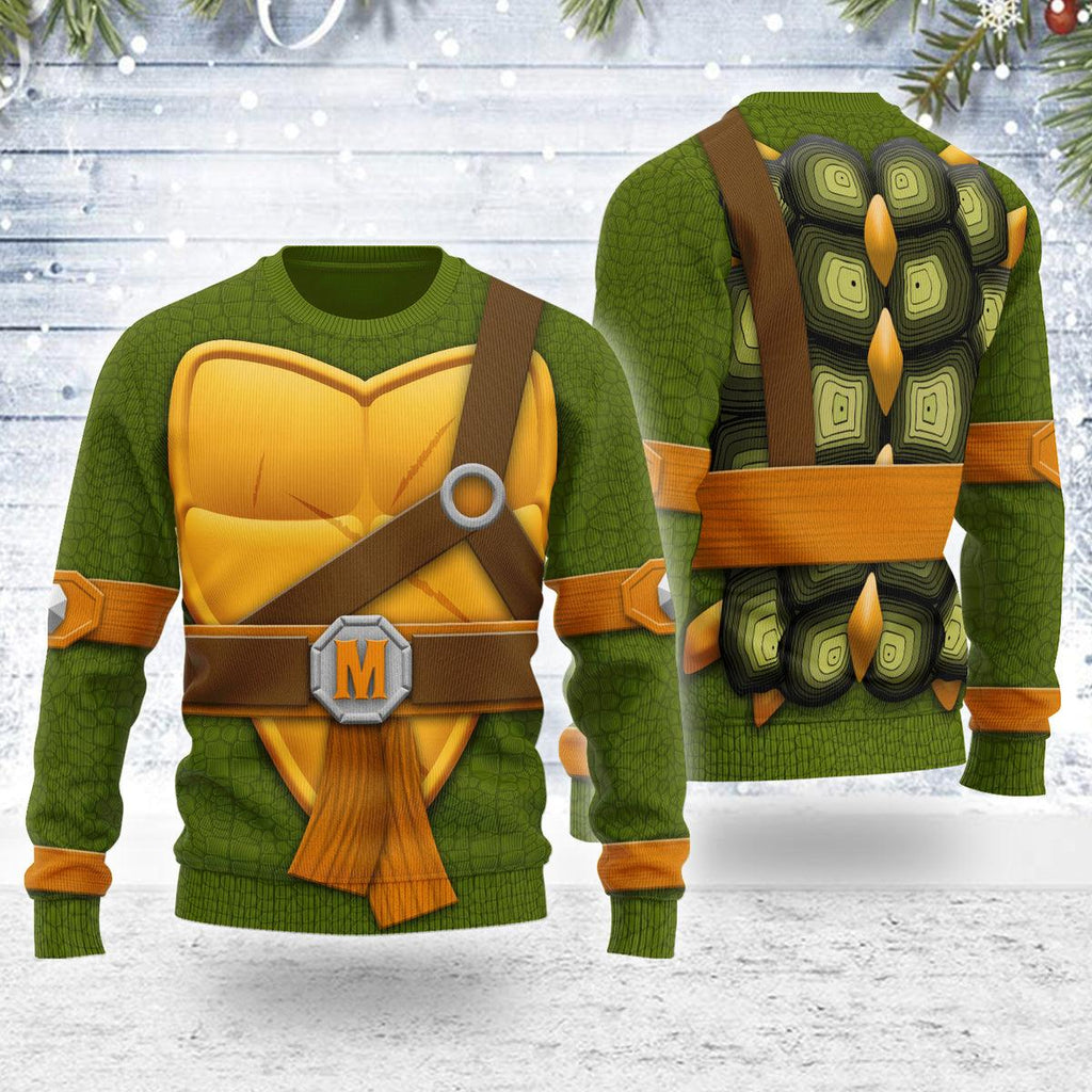 OodieGang Merry Christmas Michelangelo Unisex Wool Sweater - OodieGang.com