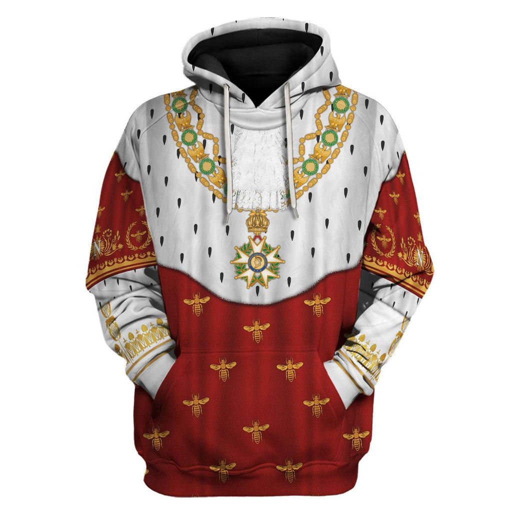 Oodiegang Napoleon I in Coronation Robes Costume All Over Print Hoodie Sweatshirt T-Shirt Tracksuit - Oodiegang.com