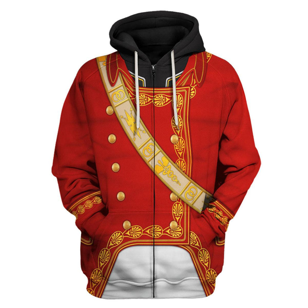 Oodiegang Napoleon I in First Consul Uniform All Over Print Hoodie Sweatshirt T-Shirt Tracksuit - Oodiegang.com