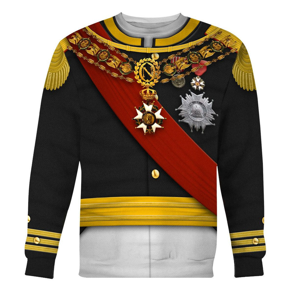 Oodiegang Napoleon III in Coronation Robes Uniform All Over Print Hoodie Sweatshirt T-Shirt Tracksuit - Oodiegang.com