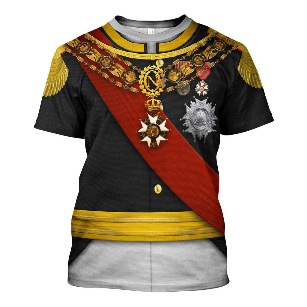 Oodiegang Napoleon III in Coronation Robes Uniform All Over Print Hoodie Sweatshirt T-Shirt Tracksuit - Oodiegang.com