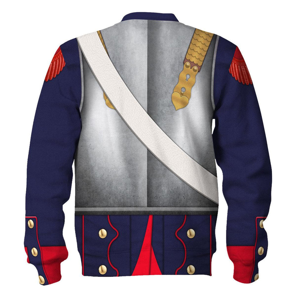 Oodiegang Napoleonic French Heavy Cavalry-Curassier (1812-1815) Uniform All Over Print Hoodie Sweatshirt T-Shirt Tracksuit - Oodiegang.com