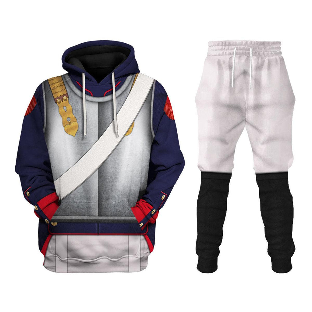 Oodiegang Napoleonic French Heavy Cavalry-Curassier (1812-1815) Uniform All Over Print Hoodie Sweatshirt T-Shirt Tracksuit - Oodiegang.com