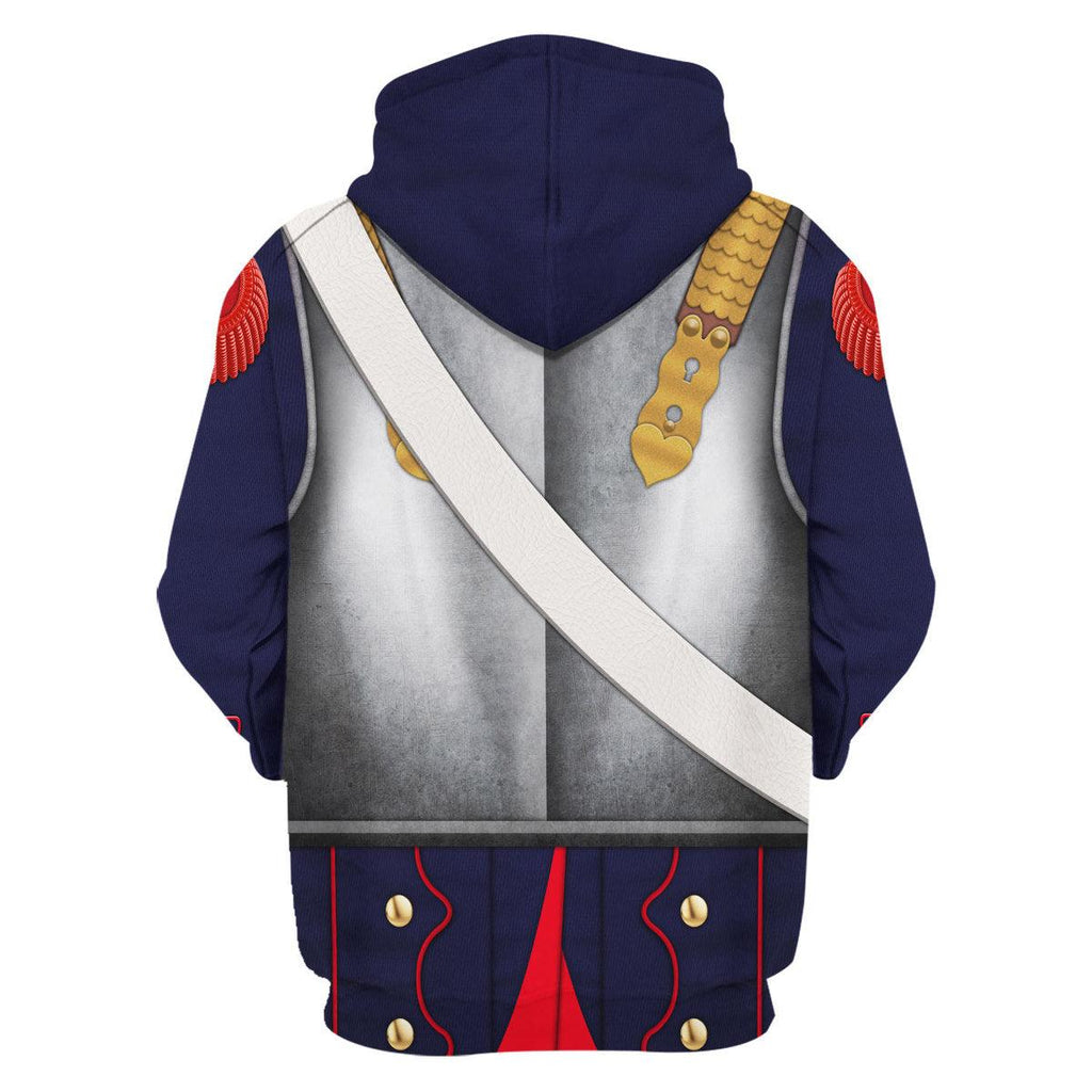 Oodiegang Napoleonic French Heavy Cavalry-Curassier (1812-1815) Uniform All Over Print Hoodie Sweatshirt T-Shirt Tracksuit - Oodiegang.com