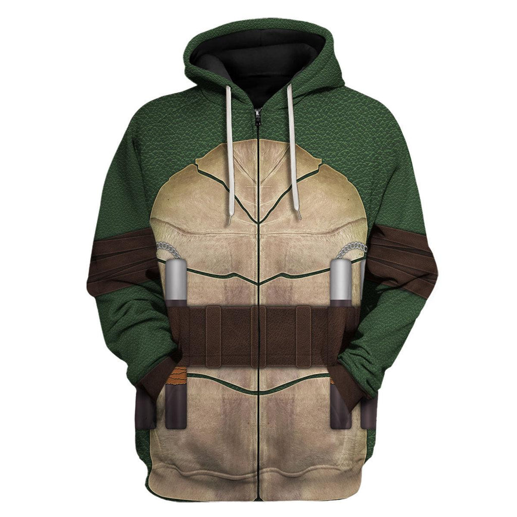 OodieGang Ninja Turtles Michelangelo Costume Hoodie Sweatshirt T-Shirt ZipHoodie Sweatpants - OodieGang.com