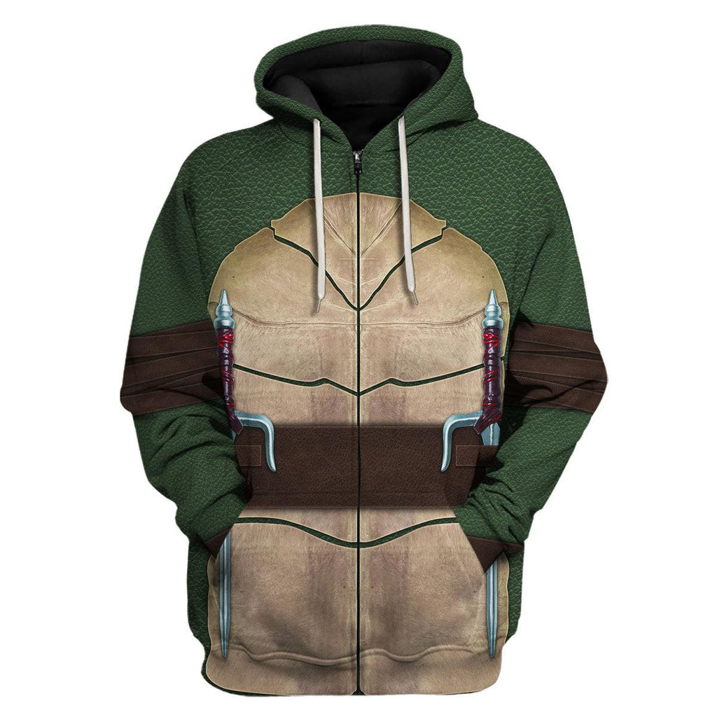 OodieGang Ninja Turtles Raphael Costume Hoodie Sweatshirt T-Shirt ZipHoodie Sweatpants - OodieGang.com