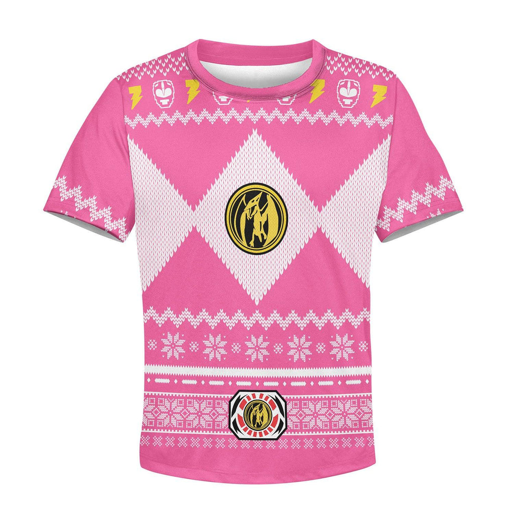 Oodiegang Pink Power Ranger Kid Tops - Oodiegang.com