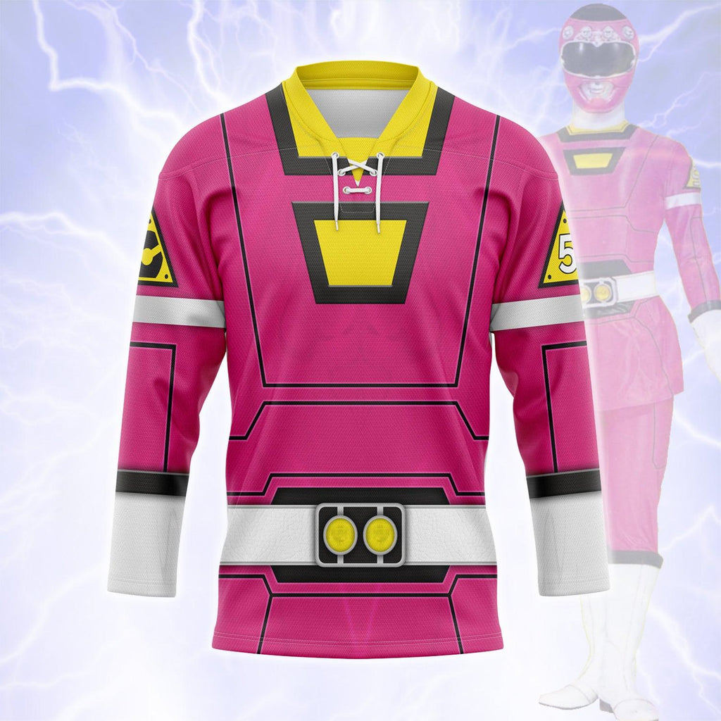 OodieGang Pink Power Rangers Turbo Hockey Jersey - OodieGang.com