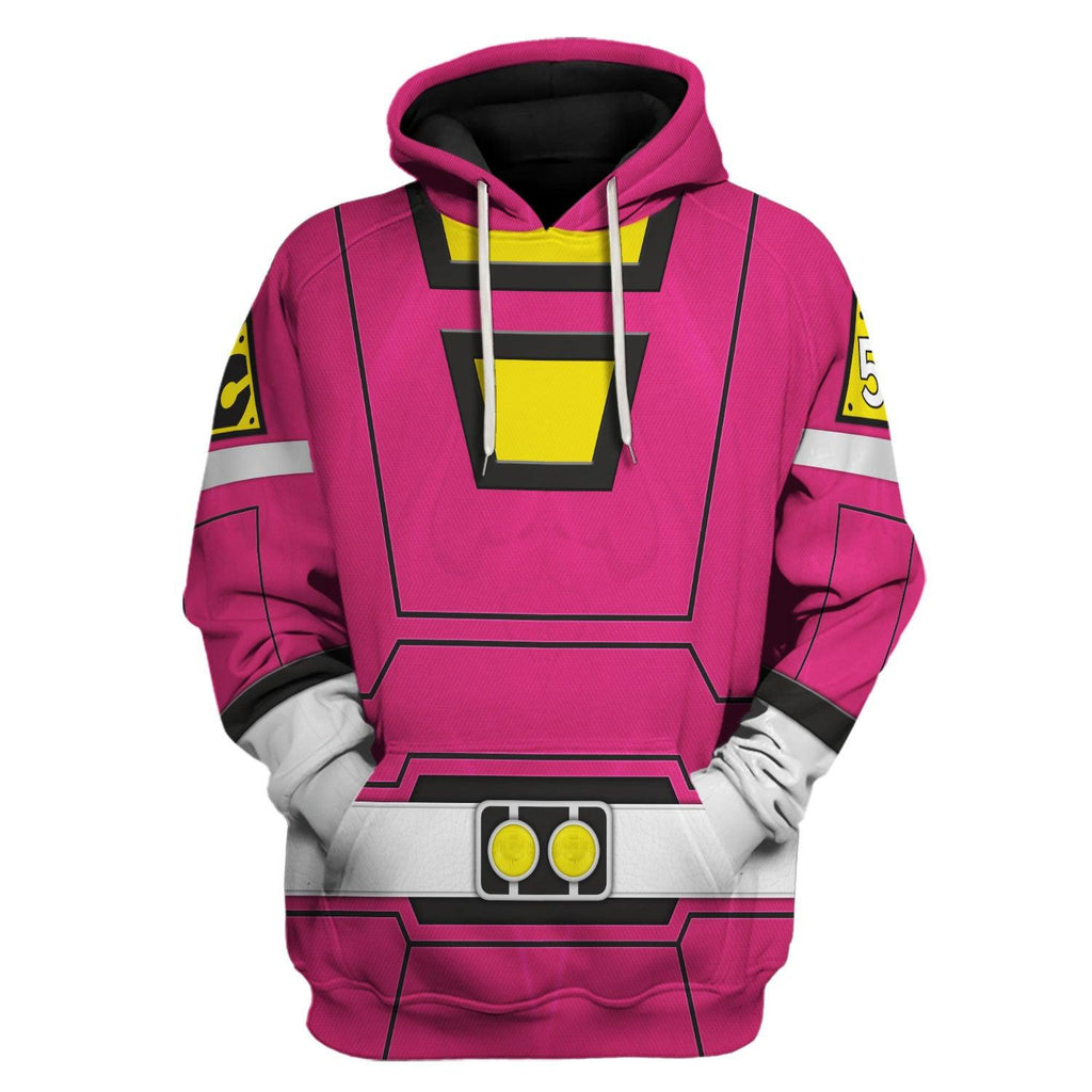 OodieGang Pink Power Rangers Turbo Hoodies Sweatshirt T-shirt Hawaiian Tracksuit - OodieGang.com