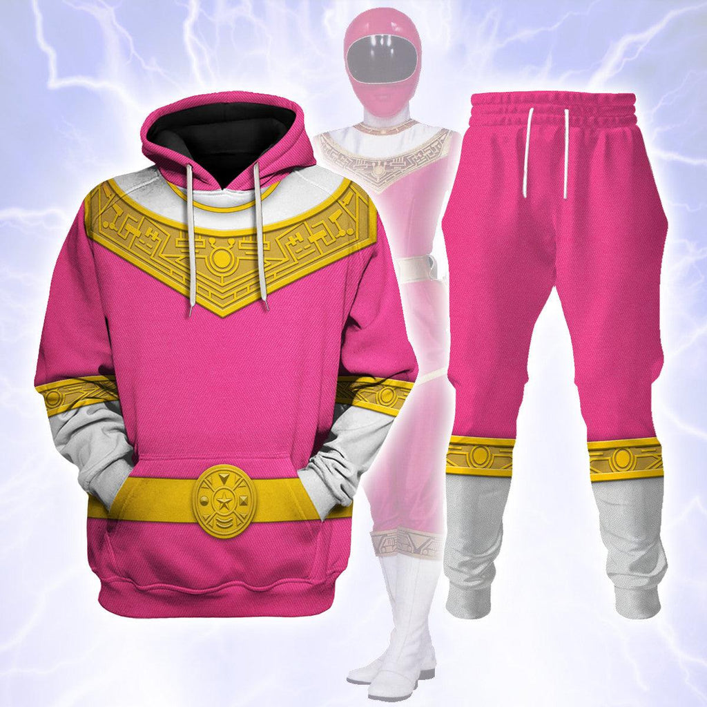 OodieGang Pink Power Rangers Zeo Hoodies Sweatshirt T-shirt Hawaiian Tracksuit - OodieGang.com