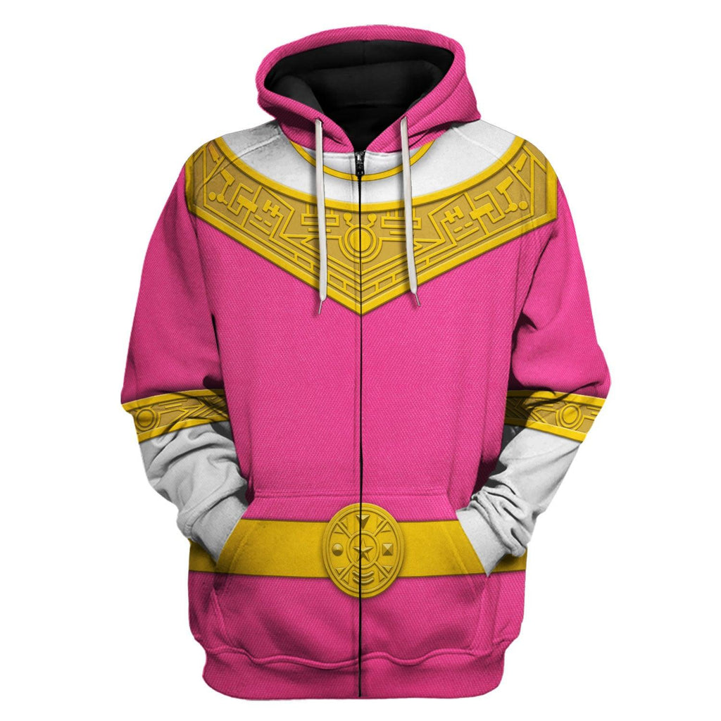 OodieGang Pink Power Rangers Zeo Hoodies Sweatshirt T-shirt Hawaiian Tracksuit - OodieGang.com