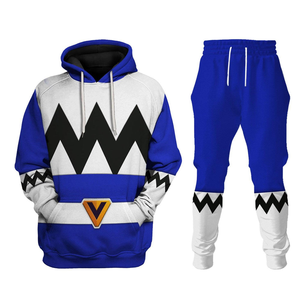 OodieGang Power Rangers Lost Galaxy Blue Costume Hoodie Sweatshirt T-Shirt Tracksuit - OodieGang.com