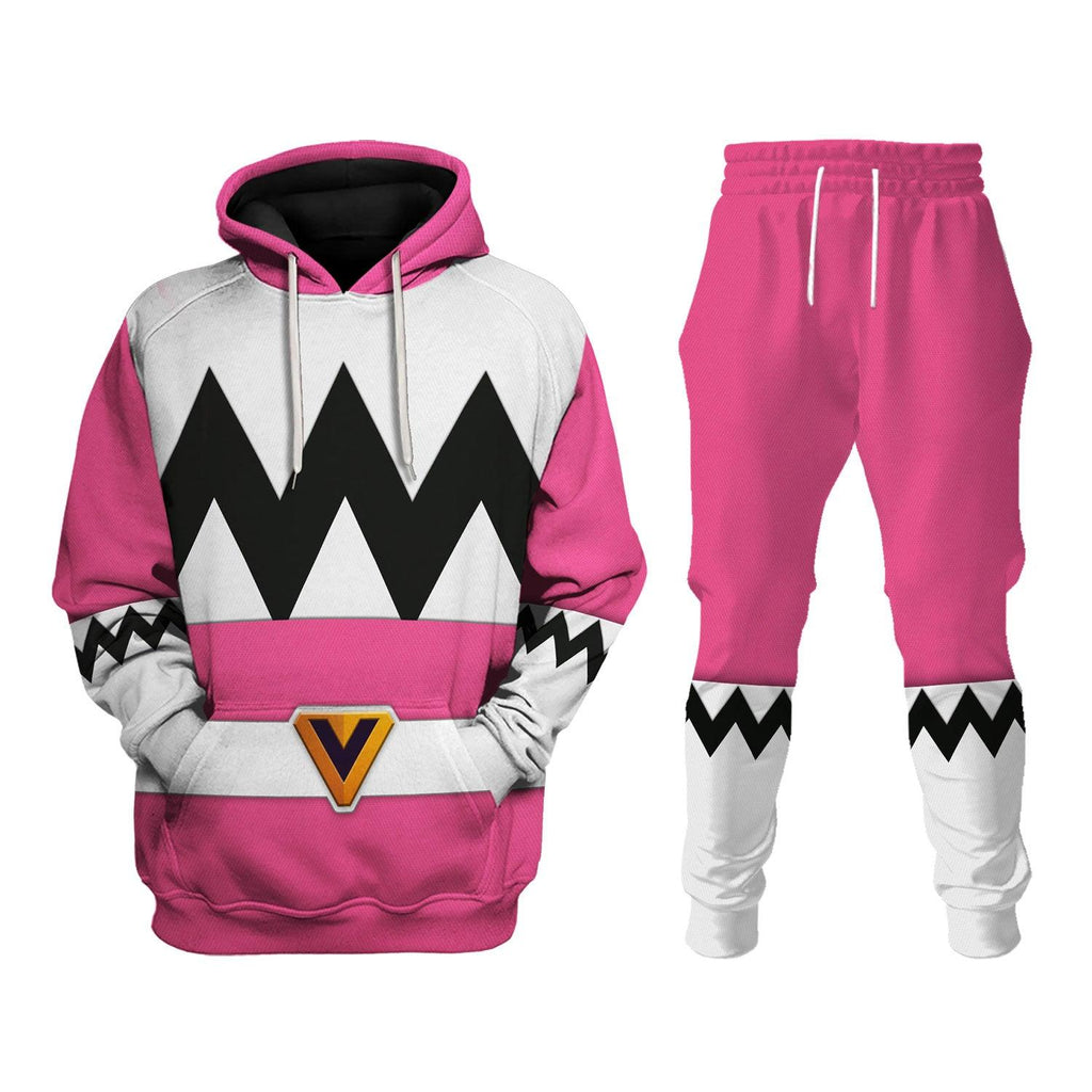 OodieGang Power Rangers Lost Galaxy Pink Costume Hoodie Sweatshirt T-Shirt Tracksuit - OodieGang.com