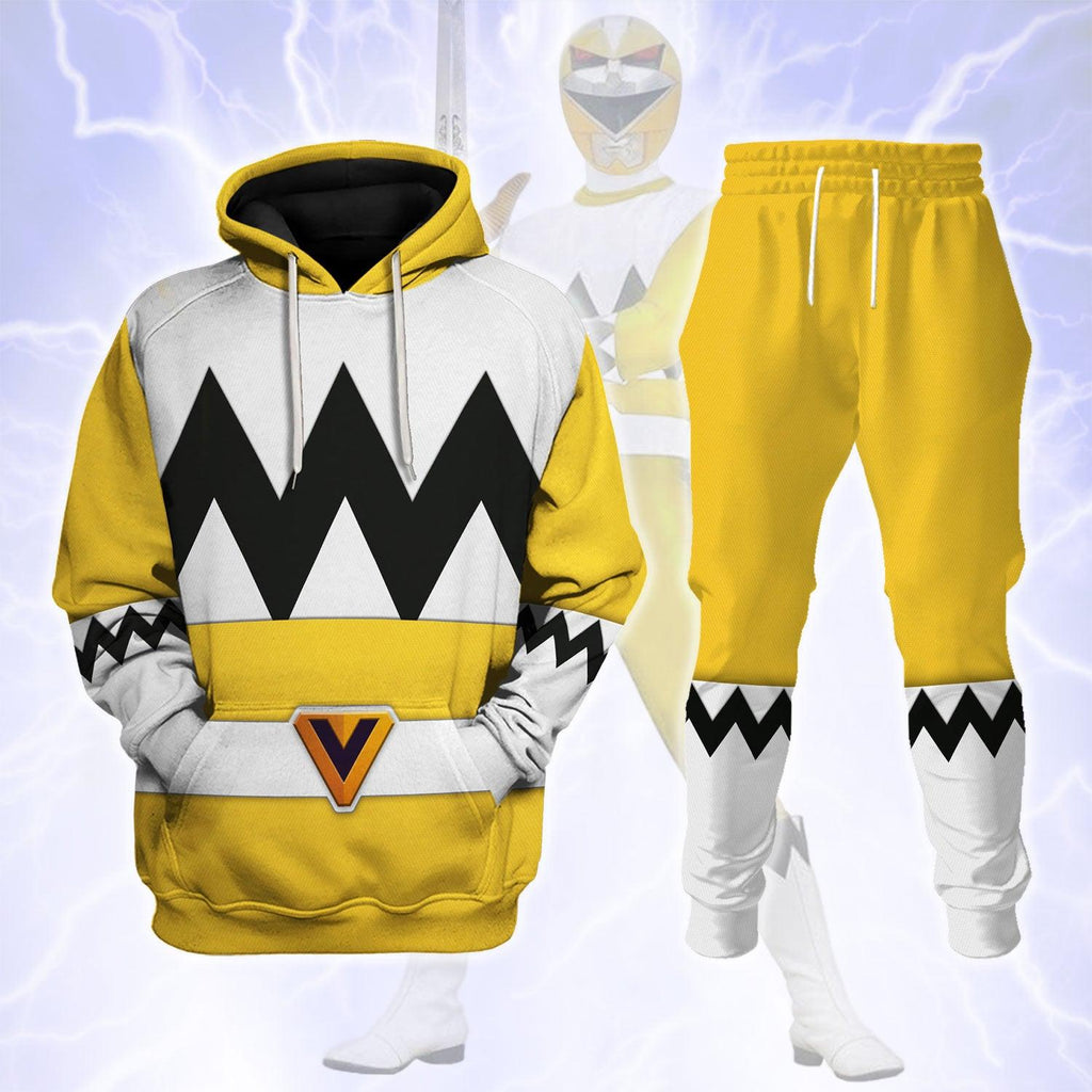 CustomsPig Power Rangers Lost Galaxy Yellow Costume Hoodie Sweatshirt T-Shirt Tracksuit - CustomsPig.com