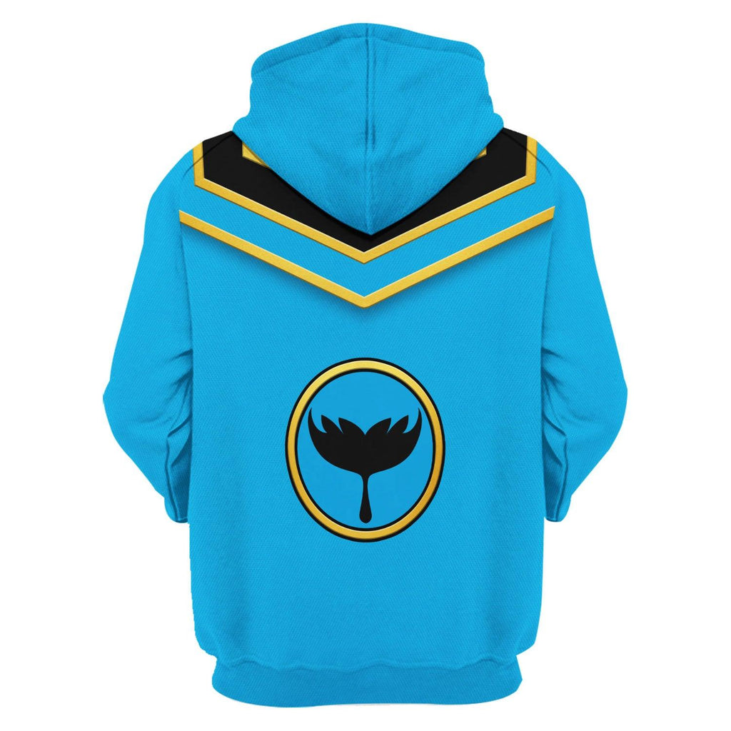 OodieGang Power Rangers Mystic Force (2006) Blue Costume Hoodie Sweatshirt T-Shirt Tracksuit - OodieGang.com