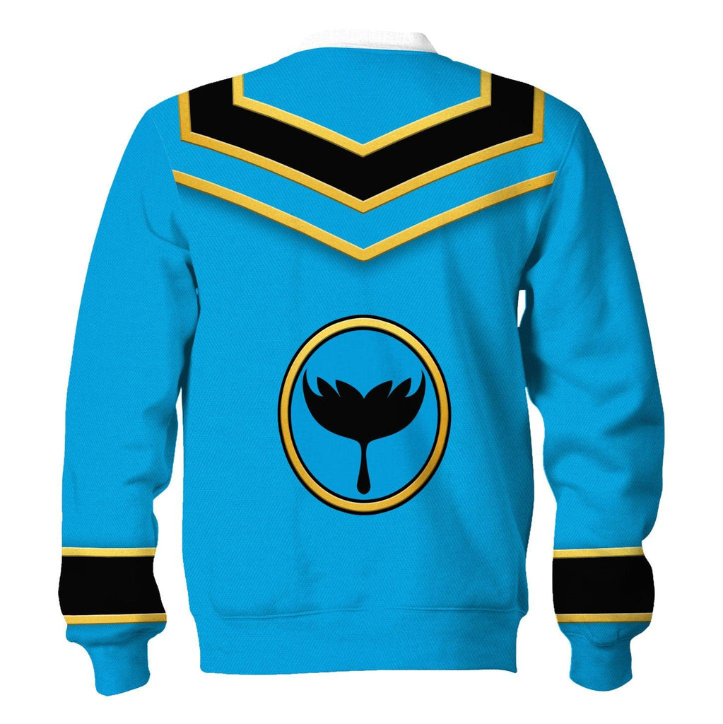 OodieGang Power Rangers Mystic Force (2006) Blue Costume Hoodie Sweatshirt T-Shirt Tracksuit - OodieGang.com