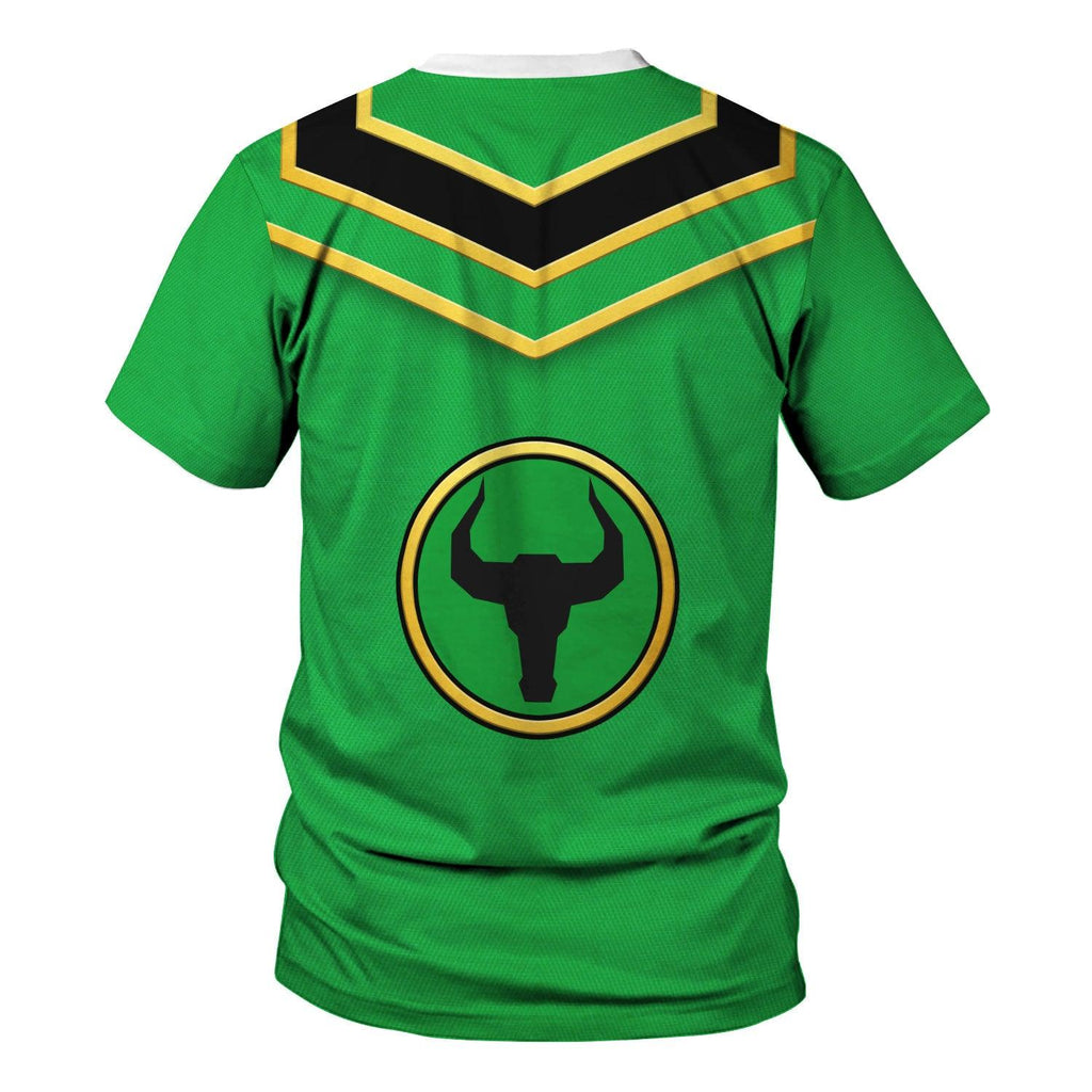 OodieGang Power Rangers Mystic Force (2006) Green Costume Hoodie Sweatshirt T-Shirt Tracksuit - OodieGang.com