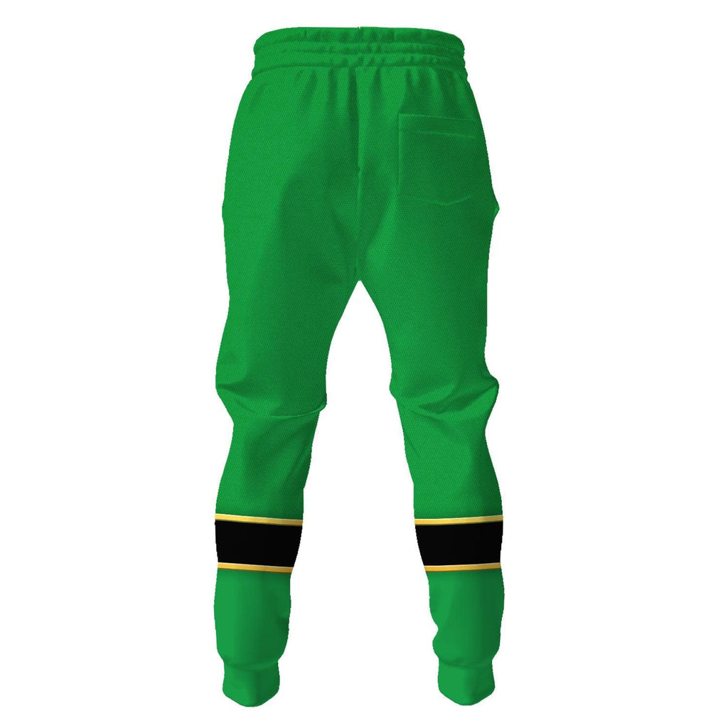 OodieGang Power Rangers Mystic Force (2006) Green Costume Hoodie Sweatshirt T-Shirt Tracksuit - OodieGang.com