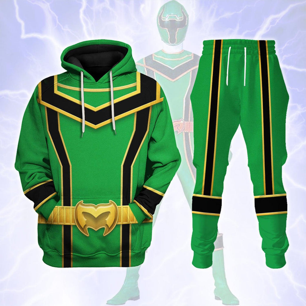 CustomsPig Power Rangers Mystic Force (2006) Green Costume Hoodie Sweatshirt T-Shirt Tracksuit - CustomsPig.com