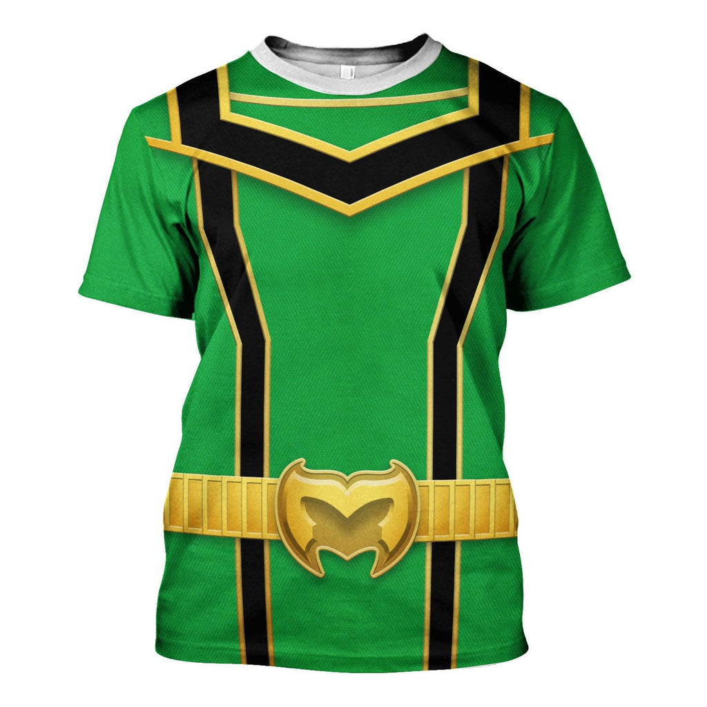 OodieGang Power Rangers Mystic Force (2006) Green Costume Hoodie Sweatshirt T-Shirt Tracksuit - OodieGang.com