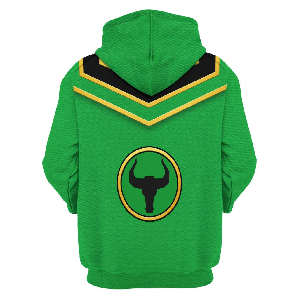 OodieGang Power Rangers Mystic Force (2006) Green Costume Hoodie Sweatshirt T-Shirt Tracksuit - OodieGang.com