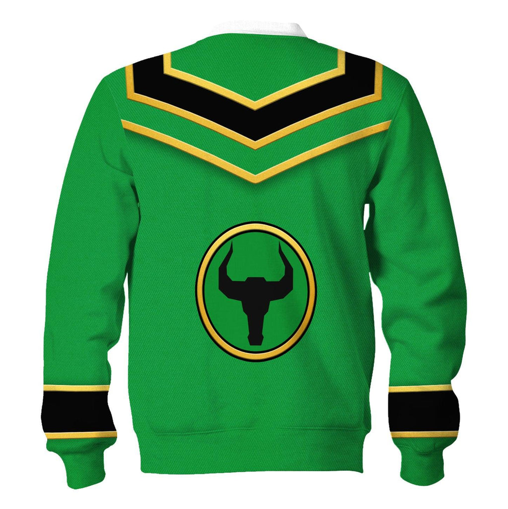 OodieGang Power Rangers Mystic Force (2006) Green Costume Hoodie Sweatshirt T-Shirt Tracksuit - OodieGang.com