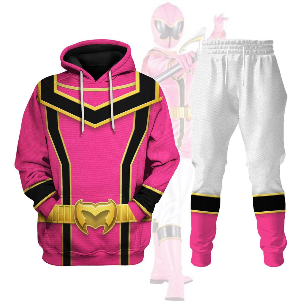 OodieGang Power Rangers Mystic Force (2006) Pink Costume Hoodie Sweatshirt T-Shirt Tracksuit - OodieGang.com