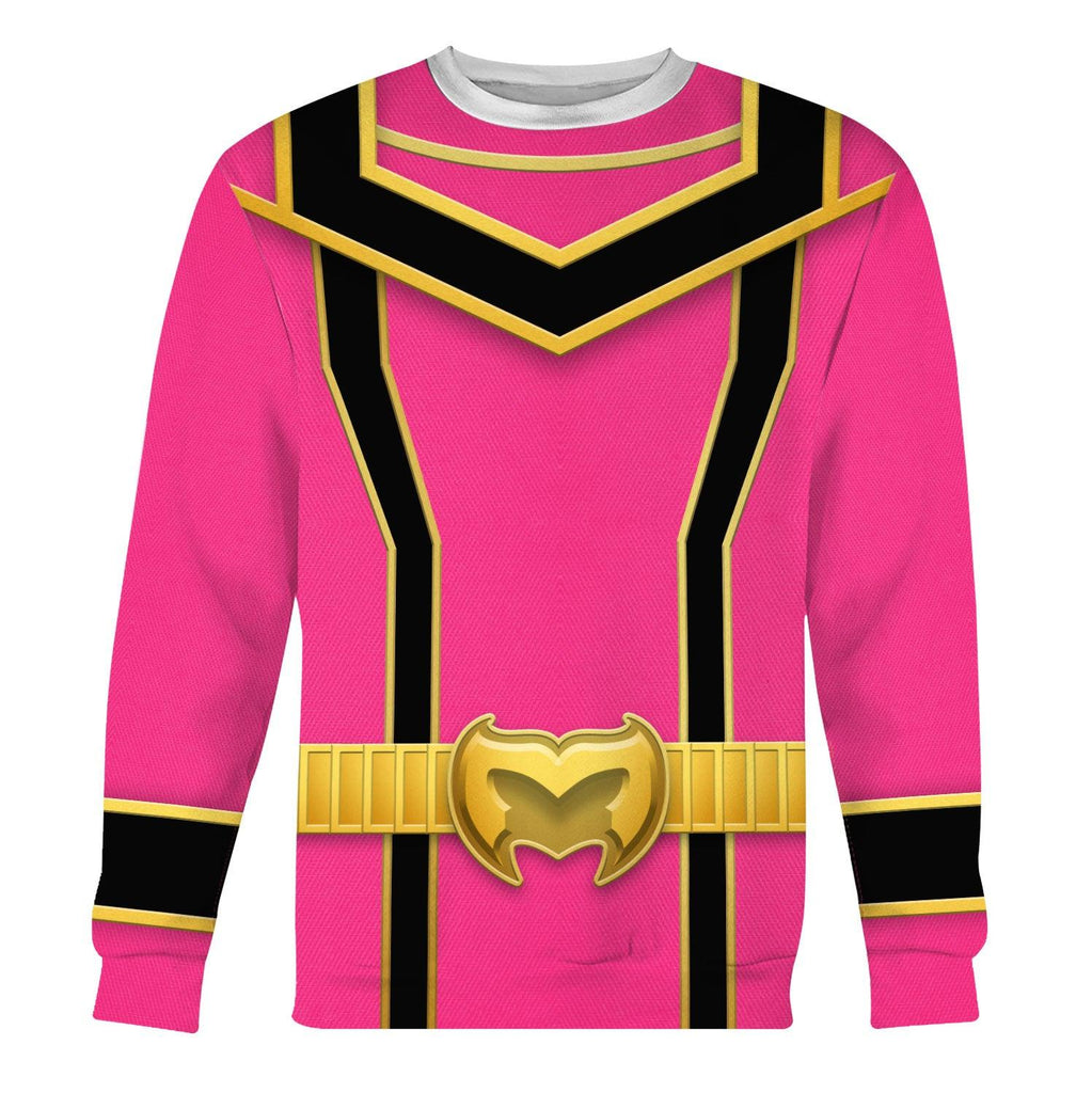 OodieGang Power Rangers Mystic Force (2006) Pink Costume Hoodie Sweatshirt T-Shirt Tracksuit - OodieGang.com