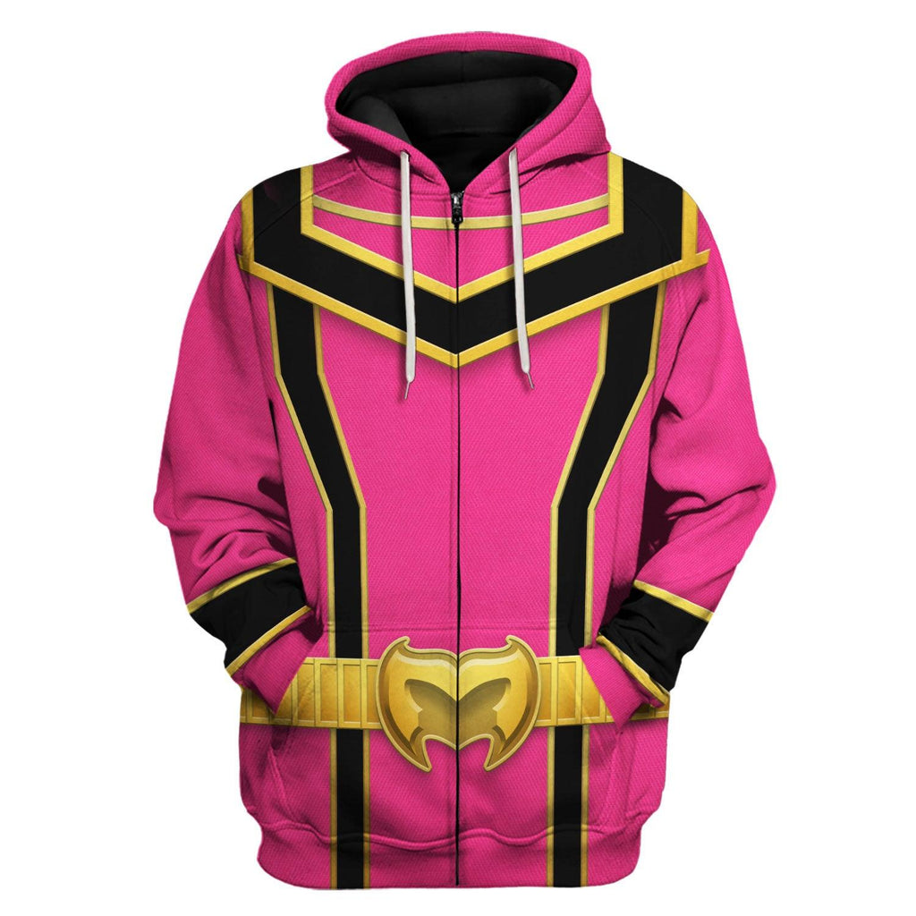 OodieGang Power Rangers Mystic Force (2006) Pink Costume Hoodie Sweatshirt T-Shirt Tracksuit - OodieGang.com