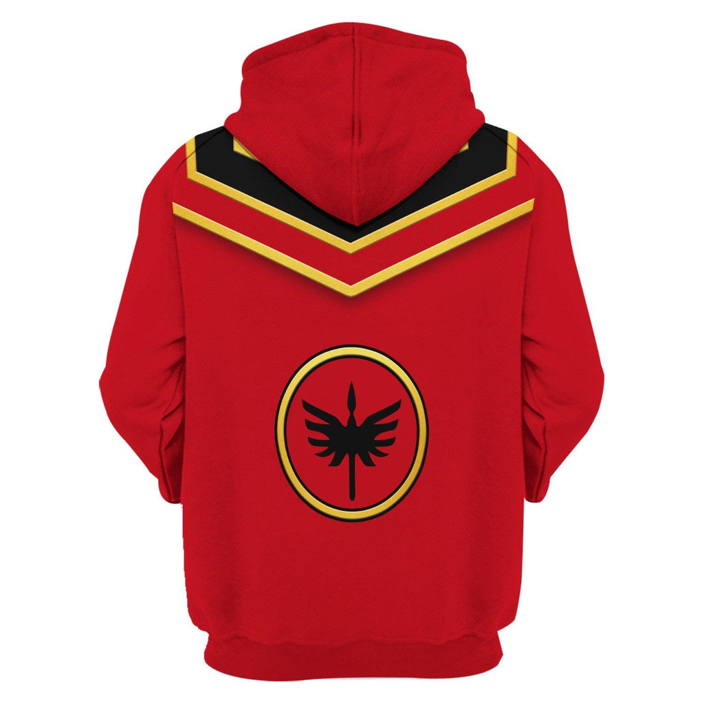 OodieGang Power Rangers Mystic Force (2006) Red Costume Hoodie Sweatshirt T-Shirt Tracksuit - OodieGang.com