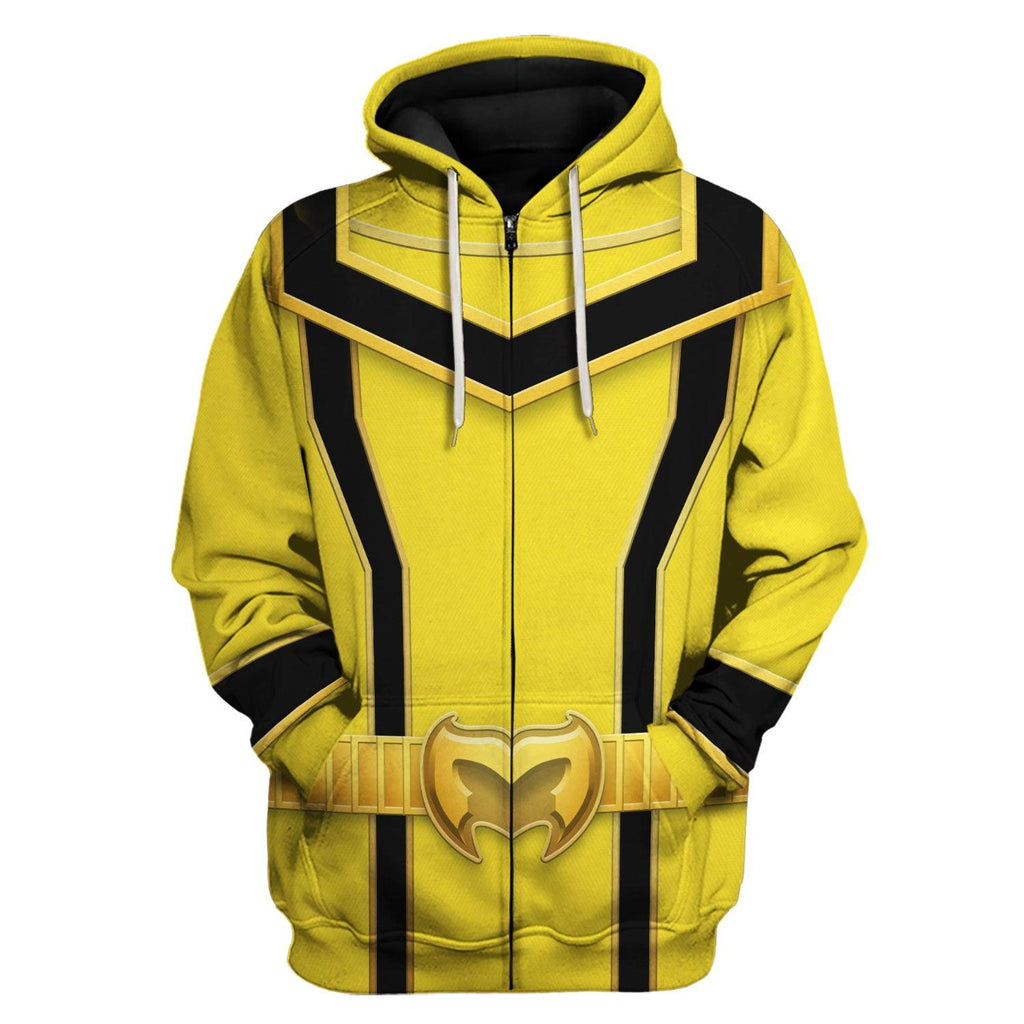 OodieGang Power Rangers Mystic Force (2006) Yellow Costume Hoodie Sweatshirt T-Shirt Tracksuit - OodieGang.com