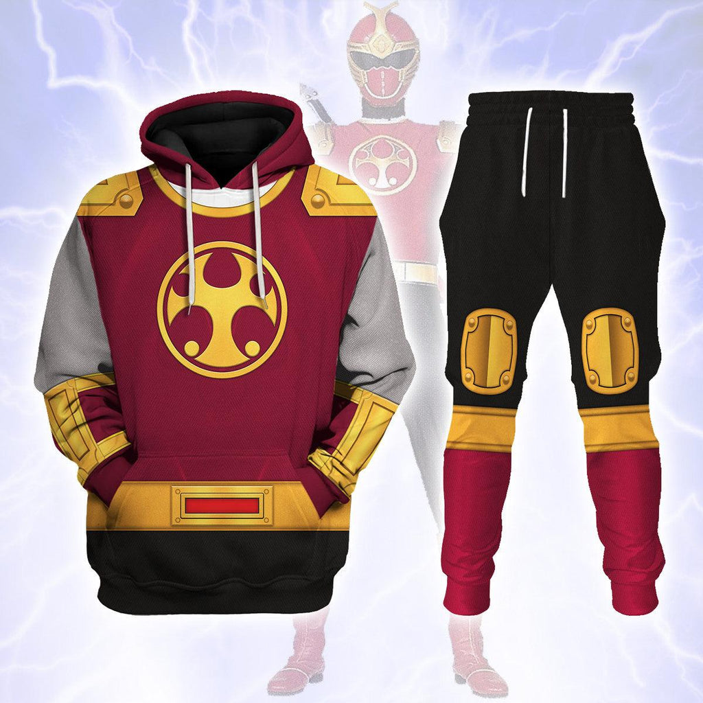 OodieGang Power Rangers Ninja Storm Crimson Thunder Ranger Hoodies Sweatshirt T-shirt Hawaiian Tracksuit - OodieGang.com