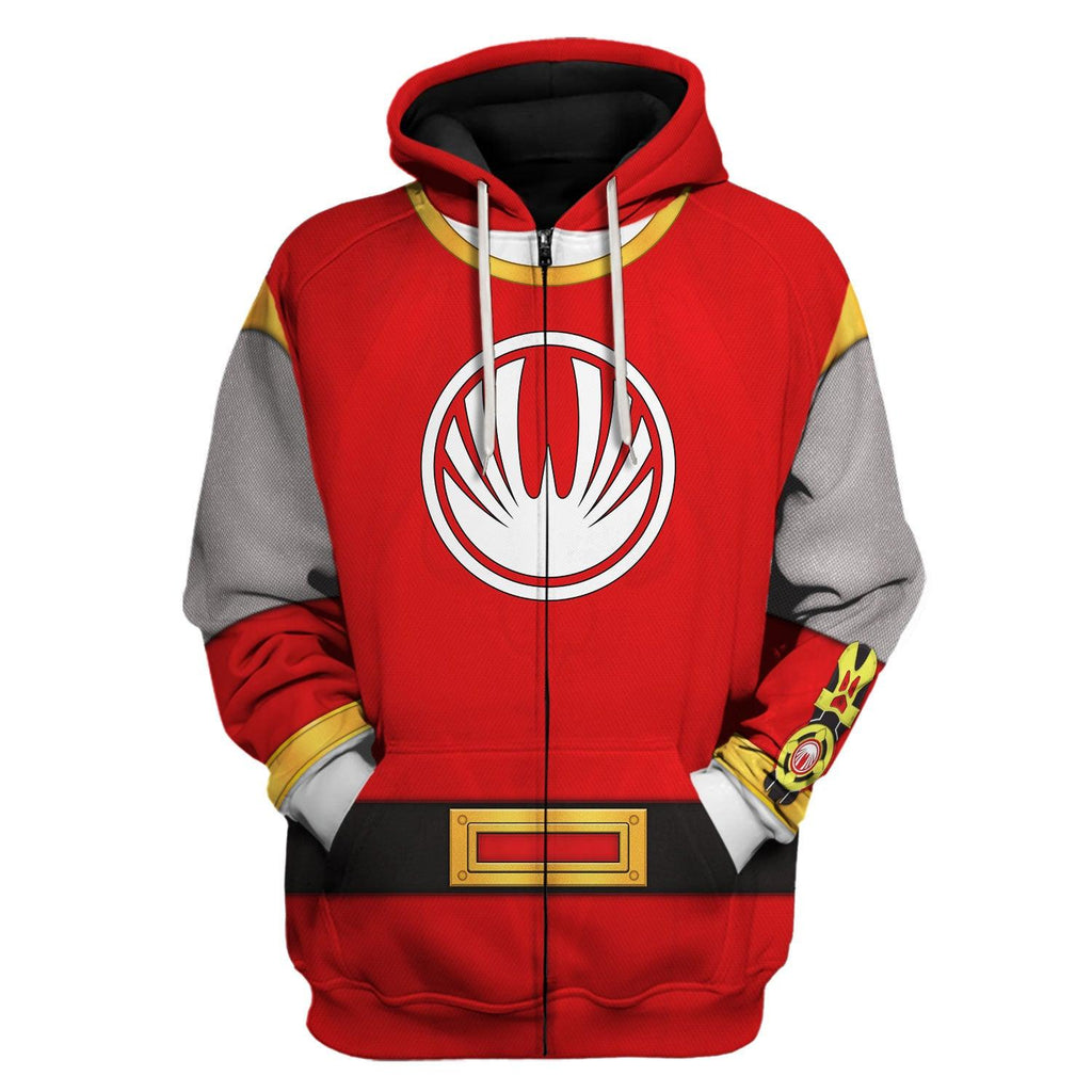 OodieGang Power Rangers Ninja Storm Red Ranger Hoodies Sweatshirt T-shirt Hawaiian Tracksuit - OodieGang.com