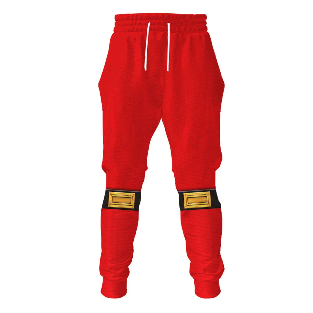 OodieGang Power Rangers Ninja Storm Red Ranger Hoodies Sweatshirt T-shirt Hawaiian Tracksuit - OodieGang.com